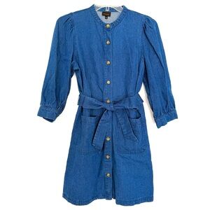 Who What Wear Indigo Denim Shirt Dress